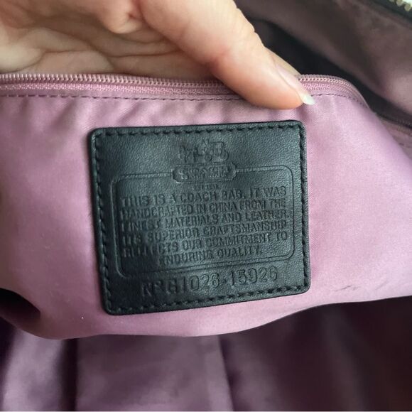 COACH Ashley Grey Op Art Burgundy Ashley Madison Shoulder Bag Tote Satchel 15926 - Picture 5 of 11